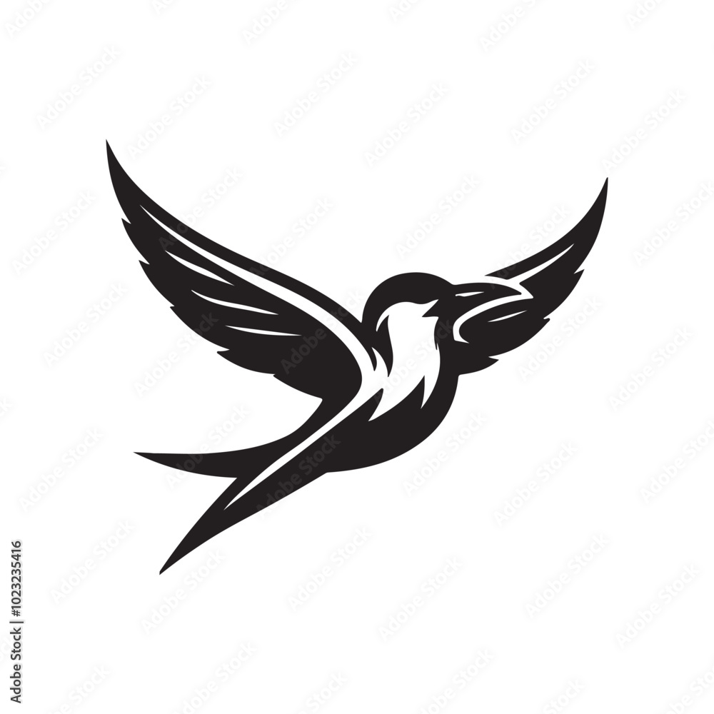 Obraz premium a turn birds of a silhouette vector