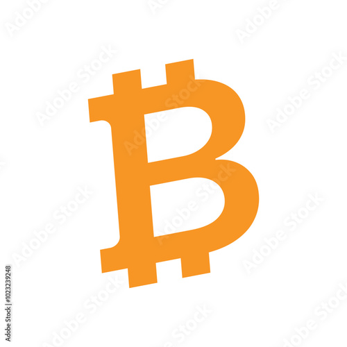 Bitcoin icon logo design template isolated illustration