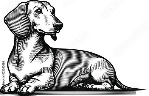 Dachshund Dog different poses Silhouette Vector Design