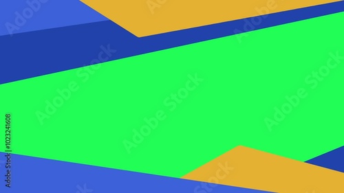 4K video Transition Footage, Geometric Figures with Green Screen Background. 4k video animated Abstract Background and Geometric Slide Transition opening or closing animation