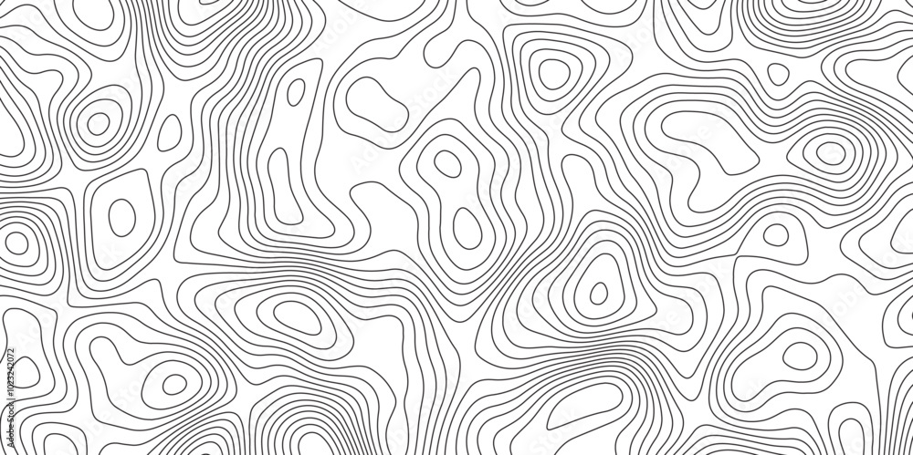 Abstract topographic contours map background. Panorama view gradient multicolor wave curve lines banner background design. Abstract topographic contours map background. Panorama view gradient multicolor wave curve lines banner background design.