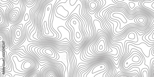 Abstract topographic contours map background. Panorama view gradient multicolor wave curve lines banner background design. 