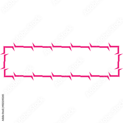 Aesthetic Barbed Wire Decorative Frame Icon Element