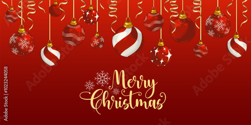 Merry Christmas festive colorful sticker