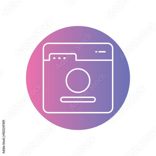 Modal Window vector icon stock illustration