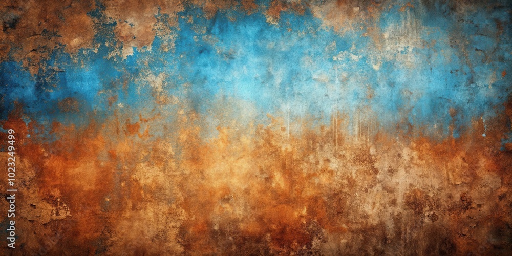 Gritty textured brown orange blue backdrop for posters and backgrounds Gritty textured brown orange blue backdrop for posters and backgrounds