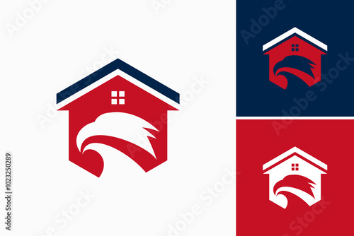 eagle home Logo design vector 