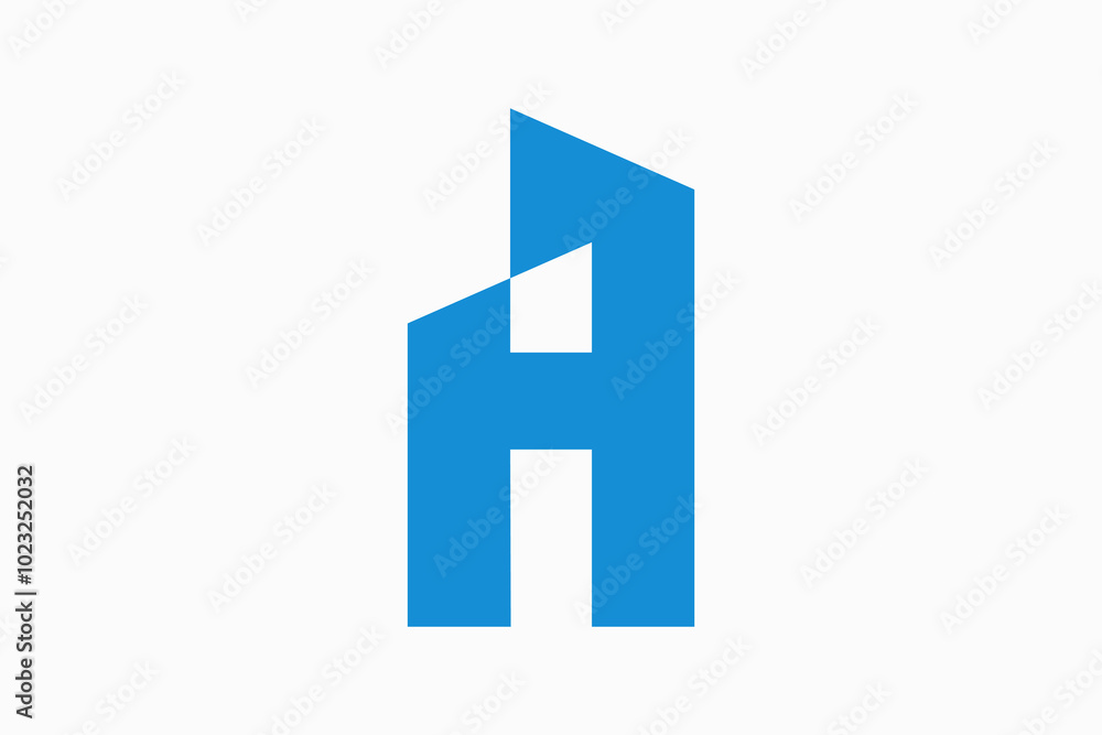 letter H with building Logo design vector letter H with building Logo design vector