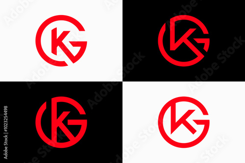 letter KG Logo design vector 