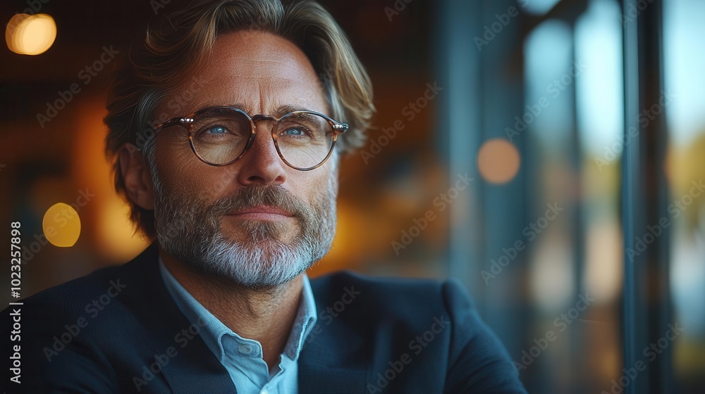 confident business leader in a sleek office arms crossed gazing out the window reflecting determination natural light filters through glass casting soft shadows confident business leader in a sleek office arms crossed gazing out the window reflecting determination natural light filters through glass casting soft shadows