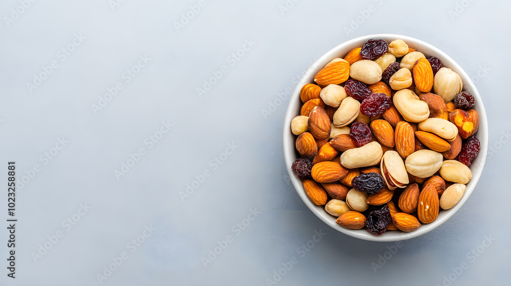 Mixed Nuts and Dried Fruit in a Bowl – Healthy Snack Option for Nutrition and Energy Mixed Nuts and Dried Fruit in a Bowl – Healthy Snack Option for Nutrition and Energy