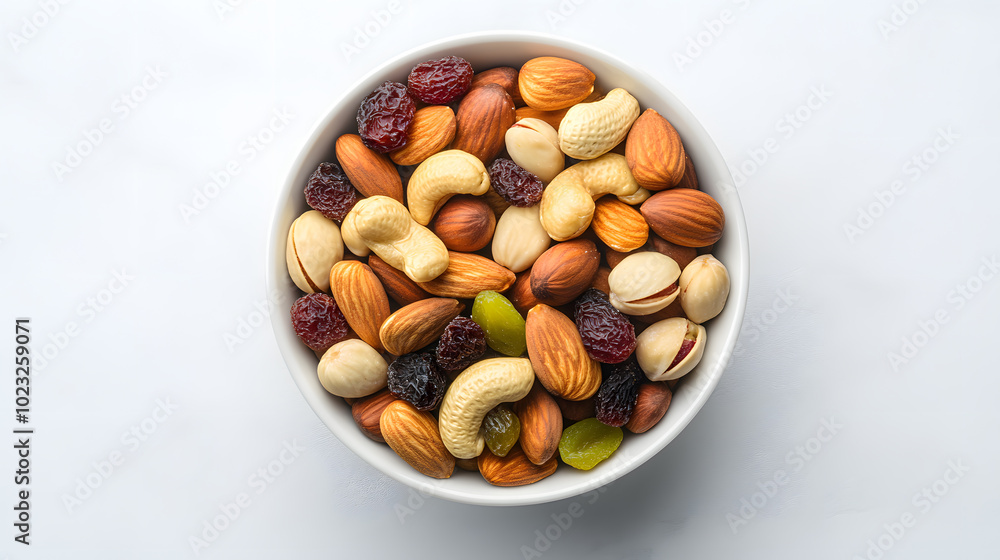 Mixed Nuts and Dried Fruit in a Bowl – Healthy Snack Option for Nutrition and Energy Mixed Nuts and Dried Fruit in a Bowl – Healthy Snack Option for Nutrition and Energy