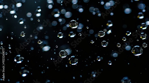 Wallpaper Mural Glass Texture with Water Droplets - a delicate and captivating sight. The glass texture adorned with water droplets creates an enchanting and alluring visual. Torontodigital.ca