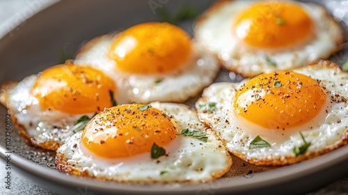 Morning Delight: Frying Sunny Side Up Eggs in a Bright and Cozy Kitchen