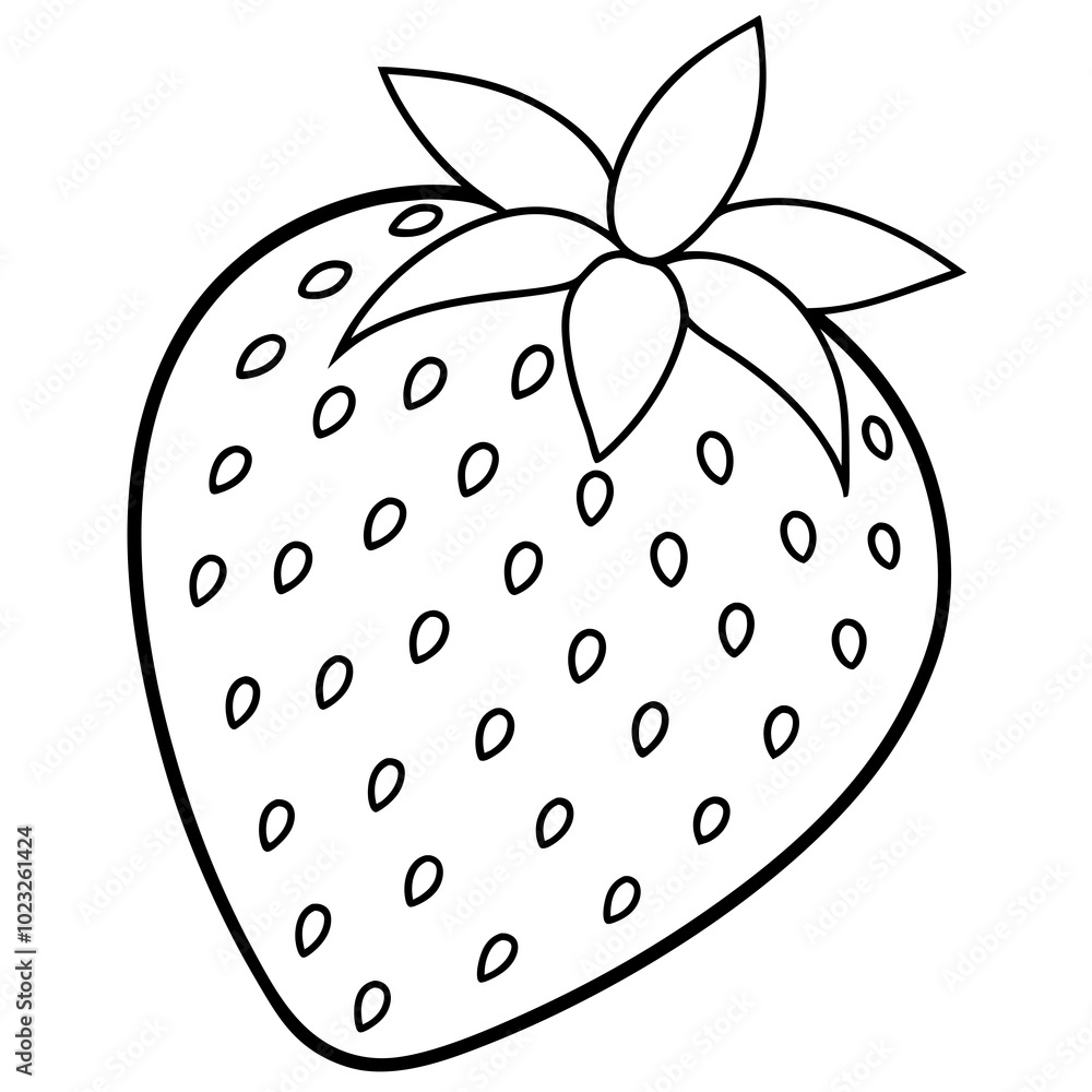 Strawberry Vector Illustration on White Background Fresh and Realistic Design Strawberry Vector Illustration on White Background Fresh and Realistic Design