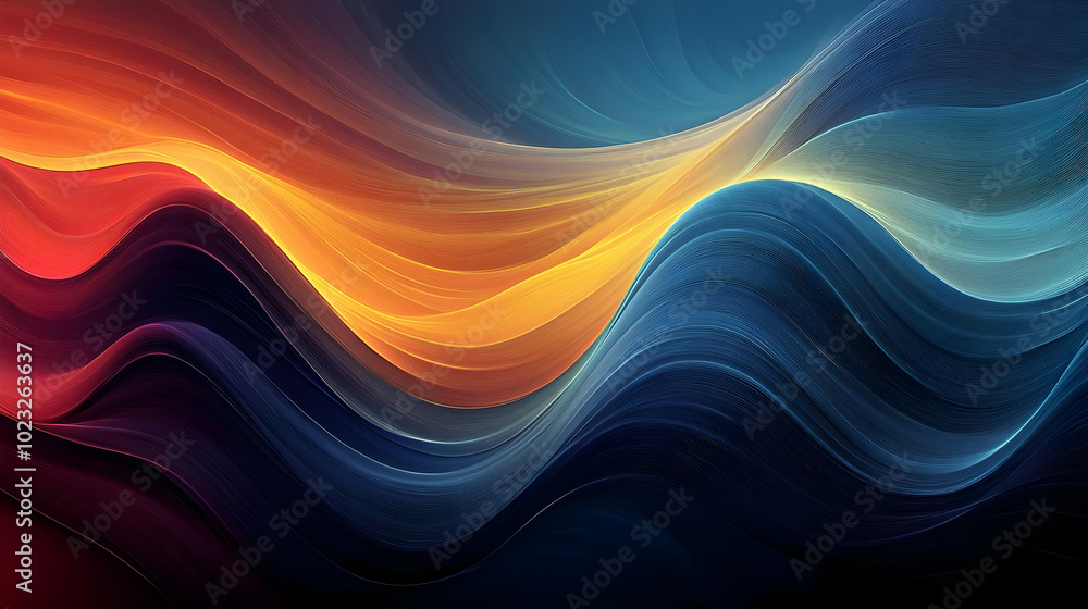 Abstract Wavy Background with Vibrant Colors and Swirling Lines Abstract Wavy Background with Vibrant Colors and Swirling Lines
