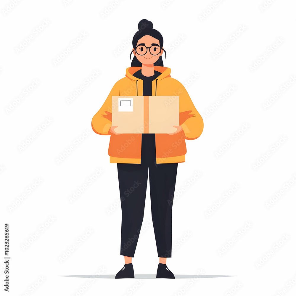 Professional Courier Service Concept: Person Holding Delivery Box Against Clean Background - Symbolizing Reliability and Commitment Professional Courier Service Concept: Person Holding Delivery Box Against Clean Background - Symbolizing Reliability and Commitment