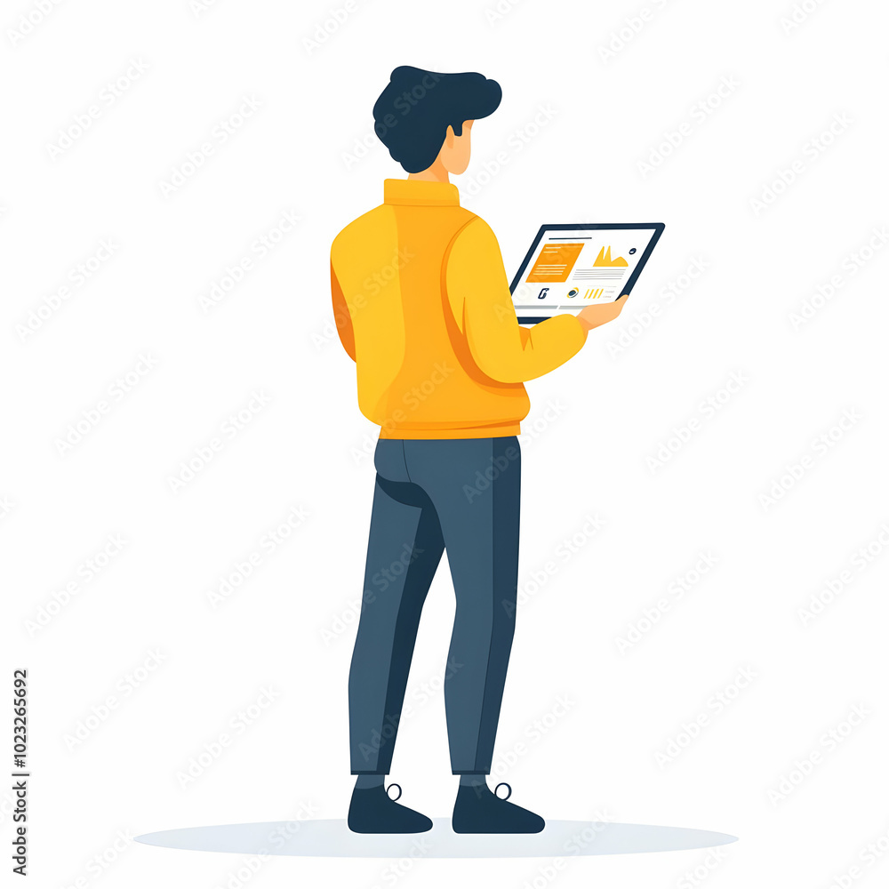 Person Using Tablet for Booking System in Hospitality Services, Efficient and Friendly Concept with Blank Background for Custom Text and Graphics Person Using Tablet for Booking System in Hospitality Services, Efficient and Friendly Concept with Blank Background for Custom Text and Graphics