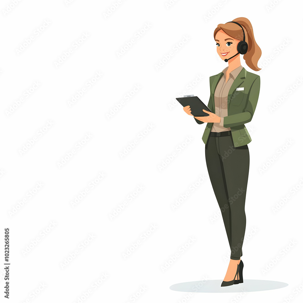 Person with Headset Offering Exceptional Customer Service in a Clean Environment � Perfect for Communication and Support Concepts Person with Headset Offering Exceptional Customer Service in a Clean Environment � Perfect for Communication and Support Concepts