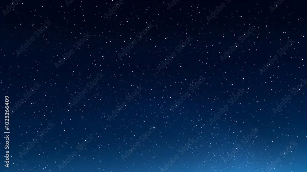 Digital Illustration of a Night Sky with Scattered Stars, a Dark Blue Background, and a Gradient from Dark to Light Blue Digital Illustration of a Night Sky with Scattered Stars, a Dark Blue Background, and a Gradient from Dark to Light Blue