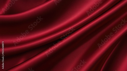 Elegant Burgundy Silk Fabric with Smooth Texture