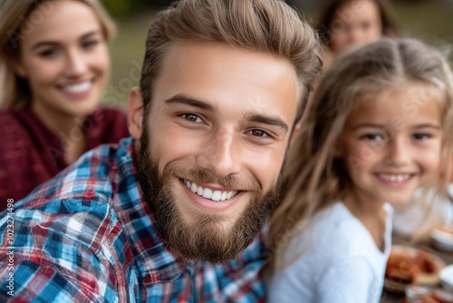 Joyful Extended Family BBQ Gathering, Happy Smiles, Laughter, and Togetherness at a Summer Picnic Creating Lasting Memories with Loved Ones Family Reunion, Outdoor Fun, Generations Together