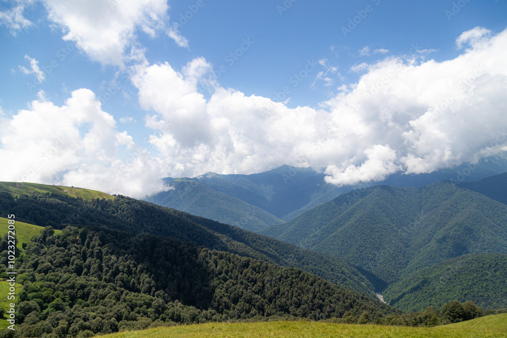 Obraz premium Magnificent views of the mountain village and nature of Azerbaijan