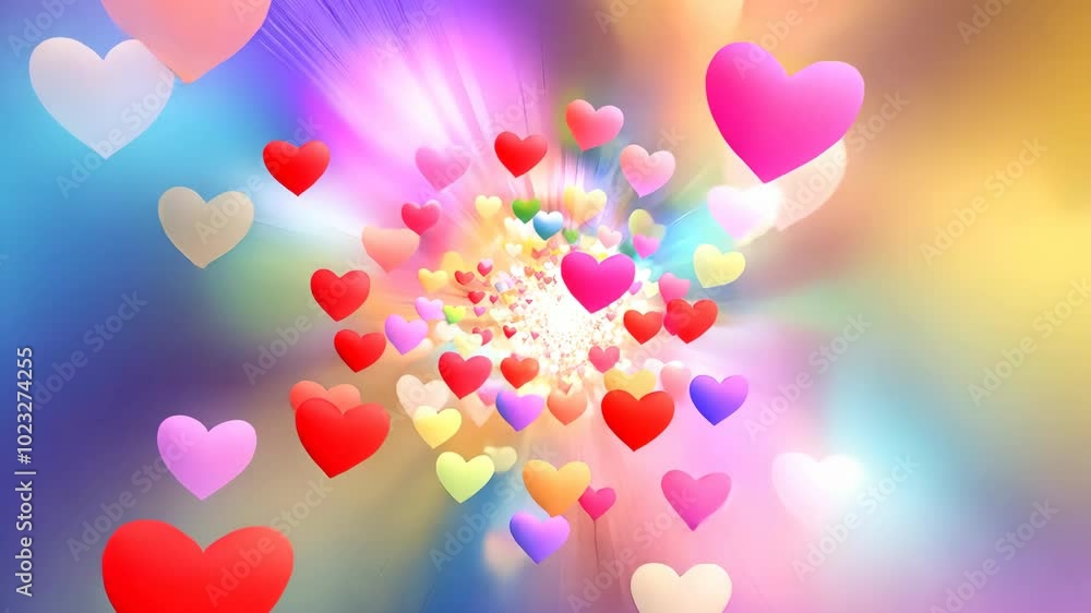 Colorful Hearts Abstract Colorful Hearts Abstract