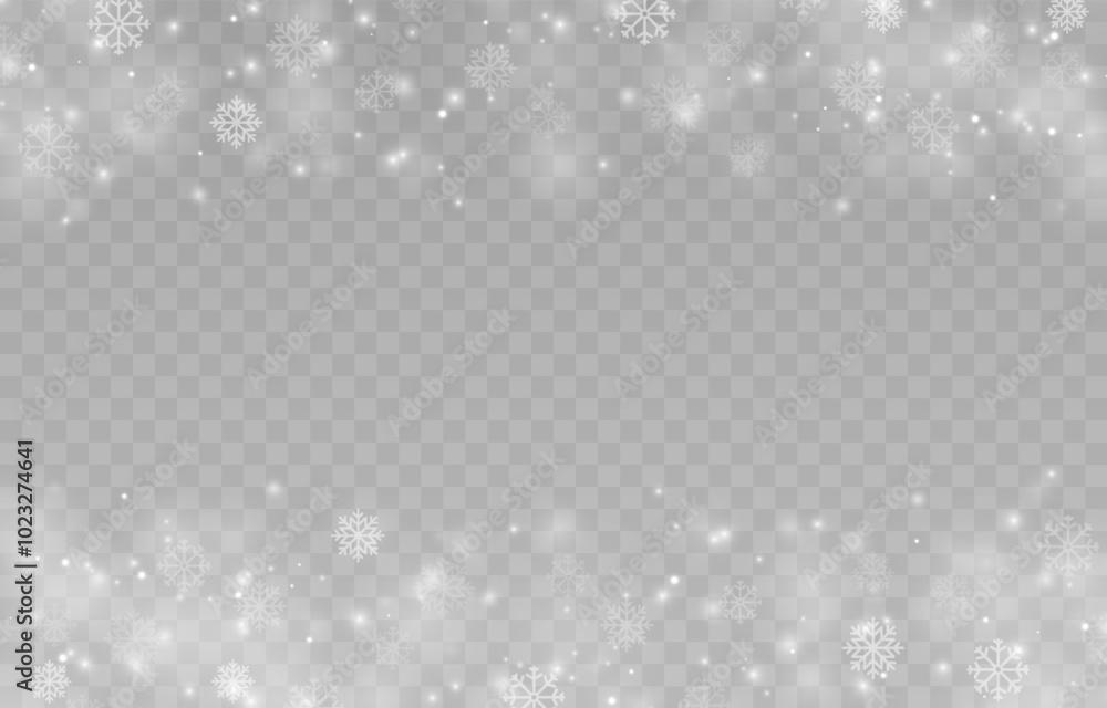 Vector flying snow. Flying snowflakes on an isolated transparent background. Winter or Christmas background. Snow or snowflakes png. Vector flying snow. Flying snowflakes on an isolated transparent background. Winter or Christmas background. Snow or snowflakes png.