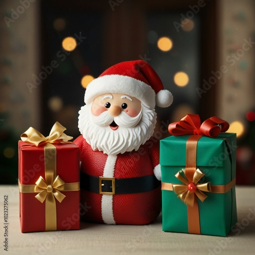 santa claus with presents