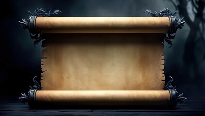 A scroll with a blank space in the middle