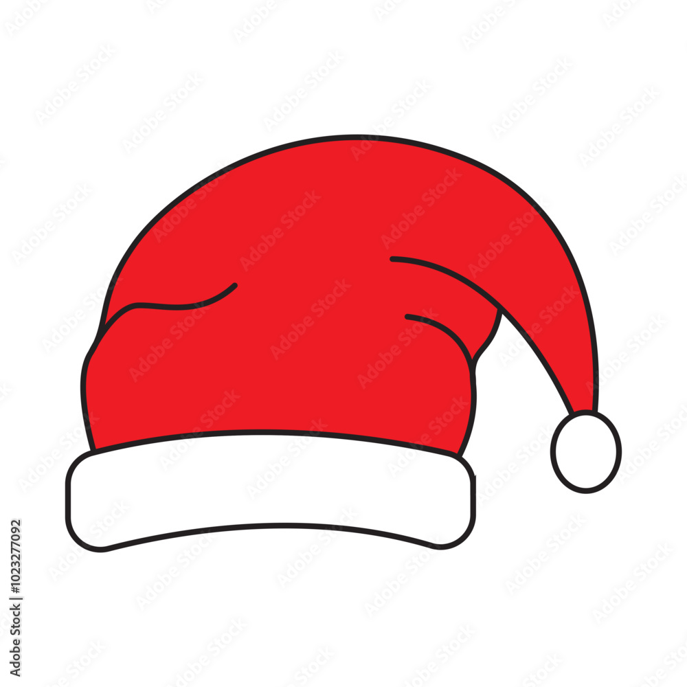 Santa Hat Drawings Stock Illustration - Santa Claus Hat Vector for Christmas Decoration Santa Hat Drawings Stock Illustration - Santa Claus Hat Vector for Christmas Decoration