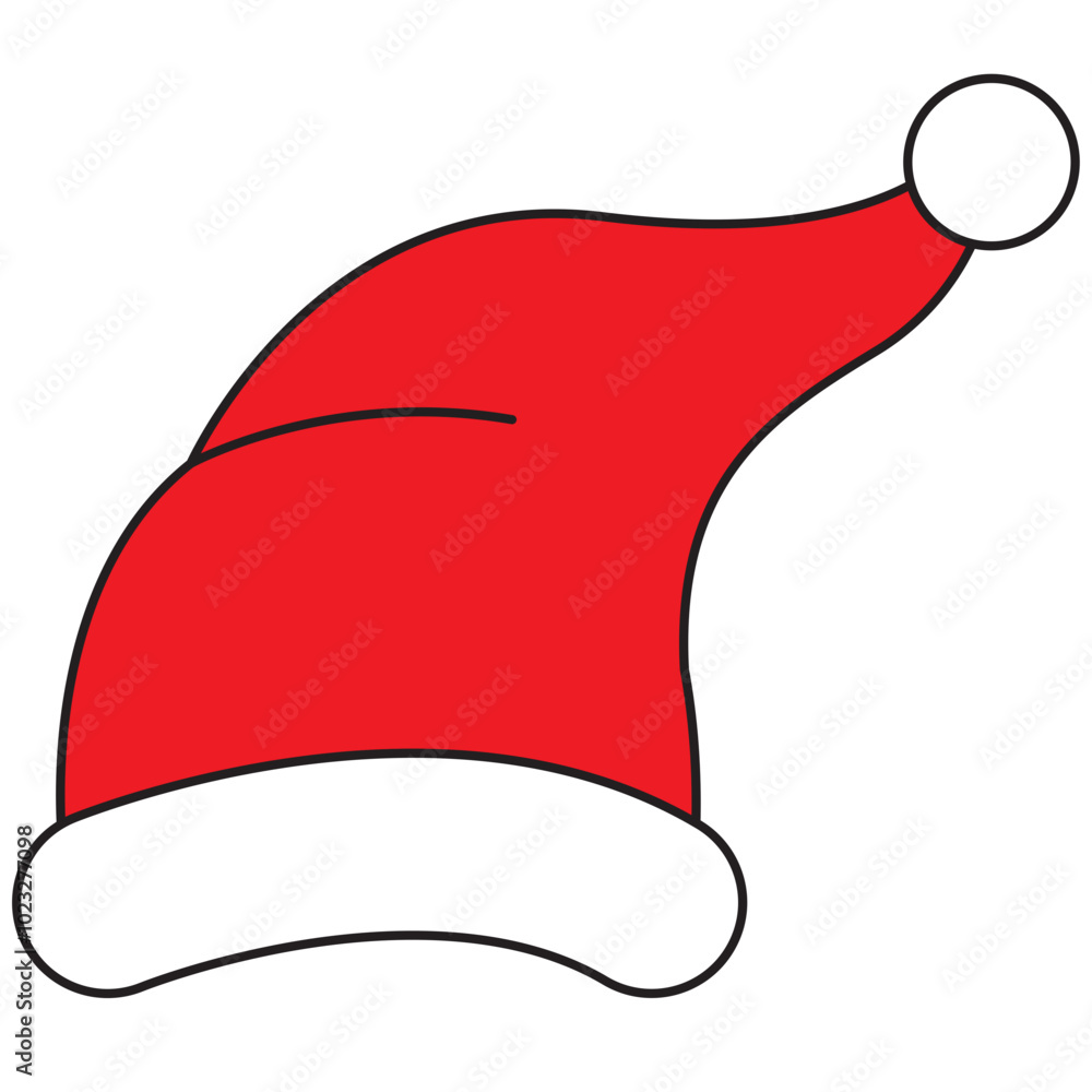Santa Hat Drawings Stock Illustration - Santa Claus Hat Vector for Christmas Decoration Santa Hat Drawings Stock Illustration - Santa Claus Hat Vector for Christmas Decoration