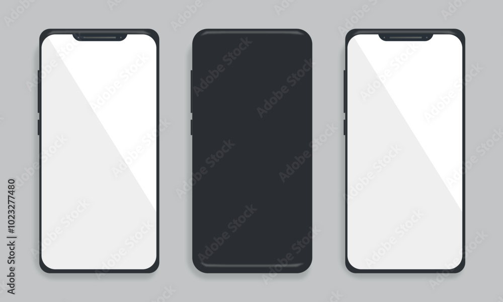 Realistic smartphone mockup with front and back Realistic smartphone mockup with front and back