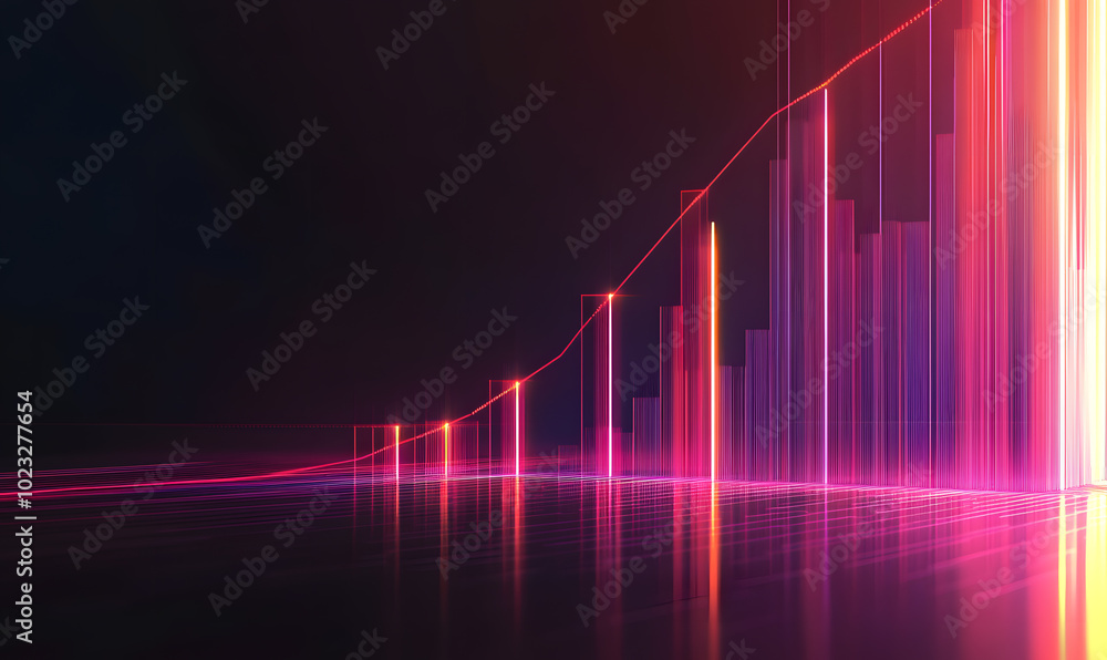 Futuristic Stock Market Chart with Glowing Data or Dynamic Financial Timeline for graphic background Futuristic Stock Market Chart with Glowing Data or Dynamic Financial Timeline for graphic background
