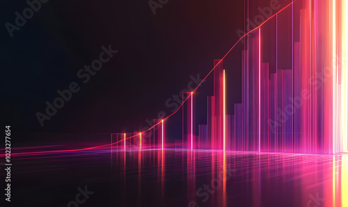 Wallpaper Mural Futuristic Stock Market Chart with Glowing Data or Dynamic Financial Timeline for graphic background Torontodigital.ca