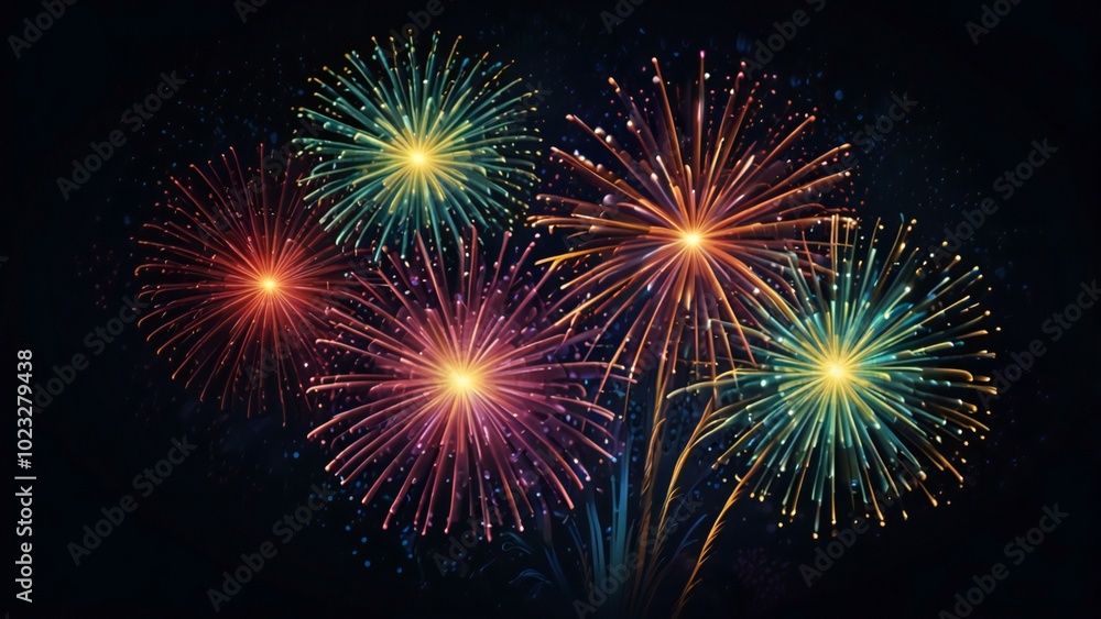 Fototapeta premium fireworks in the night sky