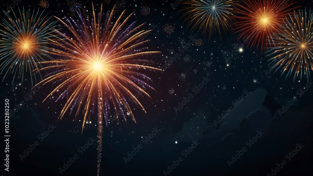 Fototapeta premium fireworks in the night sky