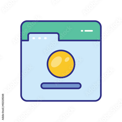 Modal Window vector icon stock illustration