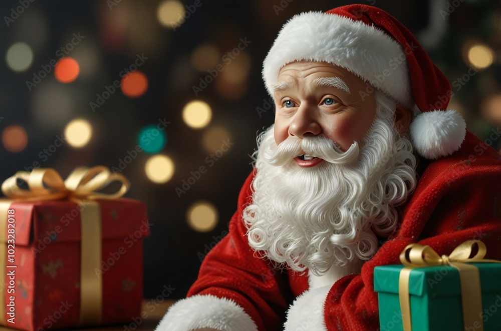 santa claus with christmas gifts santa claus with christmas gifts