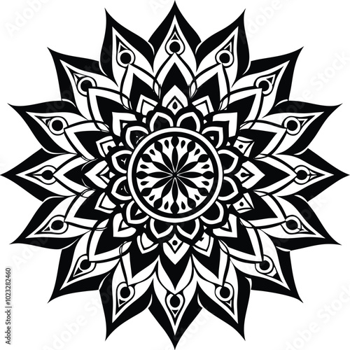Beautiful mandala mandalas for coloring book vector image