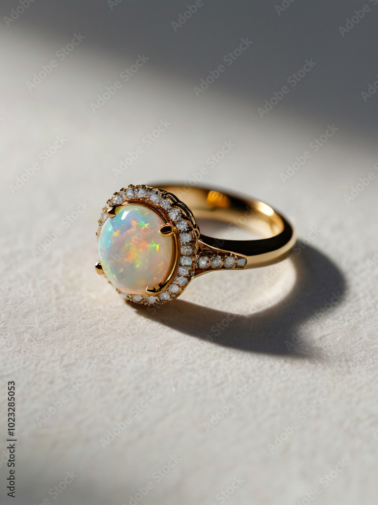 This ring is a symbol of elegance with its white opal. This ring is a symbol of elegance with its white opal.