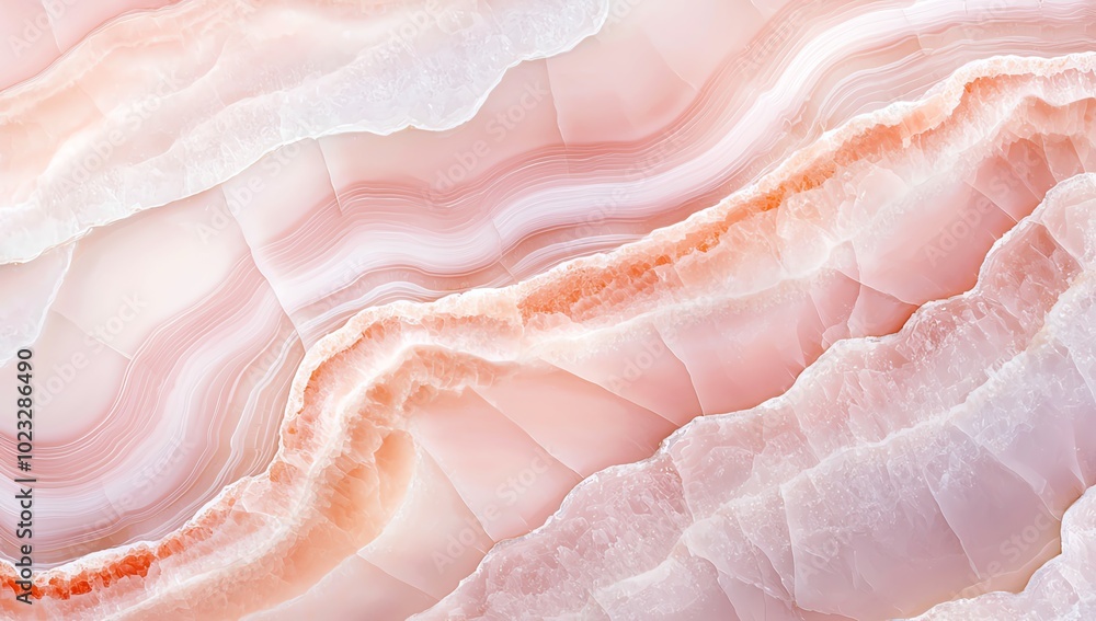 A close-up view of stunning pink onyx stone with elegant swirling patterns and vibrant hues, perfect for natural texture backgrounds. A close-up view of stunning pink onyx stone with elegant swirling patterns and vibrant hues, perfect for natural texture backgrounds.