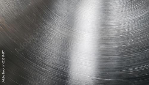 Brushed Silver Metal Texture Background with Aluminum and Stainless Steel Scratches