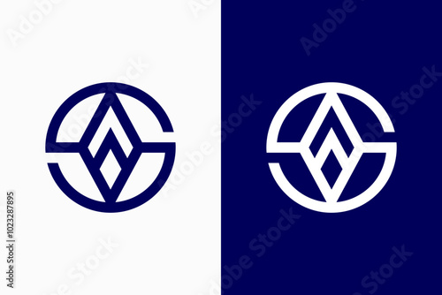 S Diamond Vector Logo Premium 