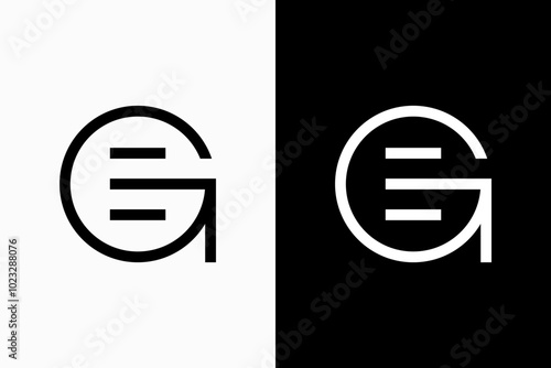 Initials GE Vector Logo Premium 
