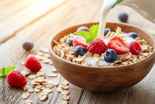 Oatmeal with Berries and Milk: A Healthy Breakfast