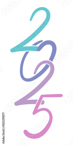 Lettering 2025 hand drawing color numbers . Happy New Year calendar design Free Download Lettering 2025 hand drawing color numbers . Happy New Year calendar design - GFXLoad