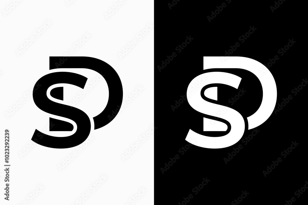 Initials DS Vector Logo Premium Initials DS Vector Logo Premium