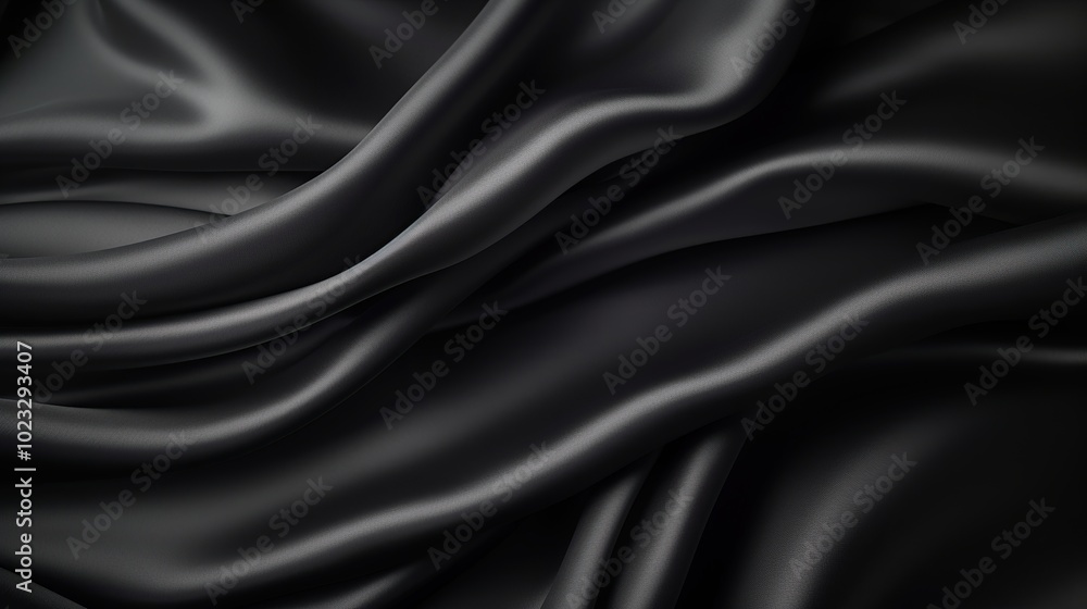 Obraz premium Abstract Black Silk Fabric Texture